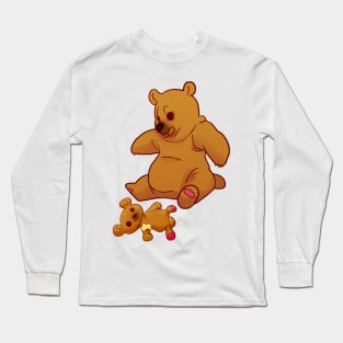 Bear ? Bear ! white Long Sleeve T-Shirt